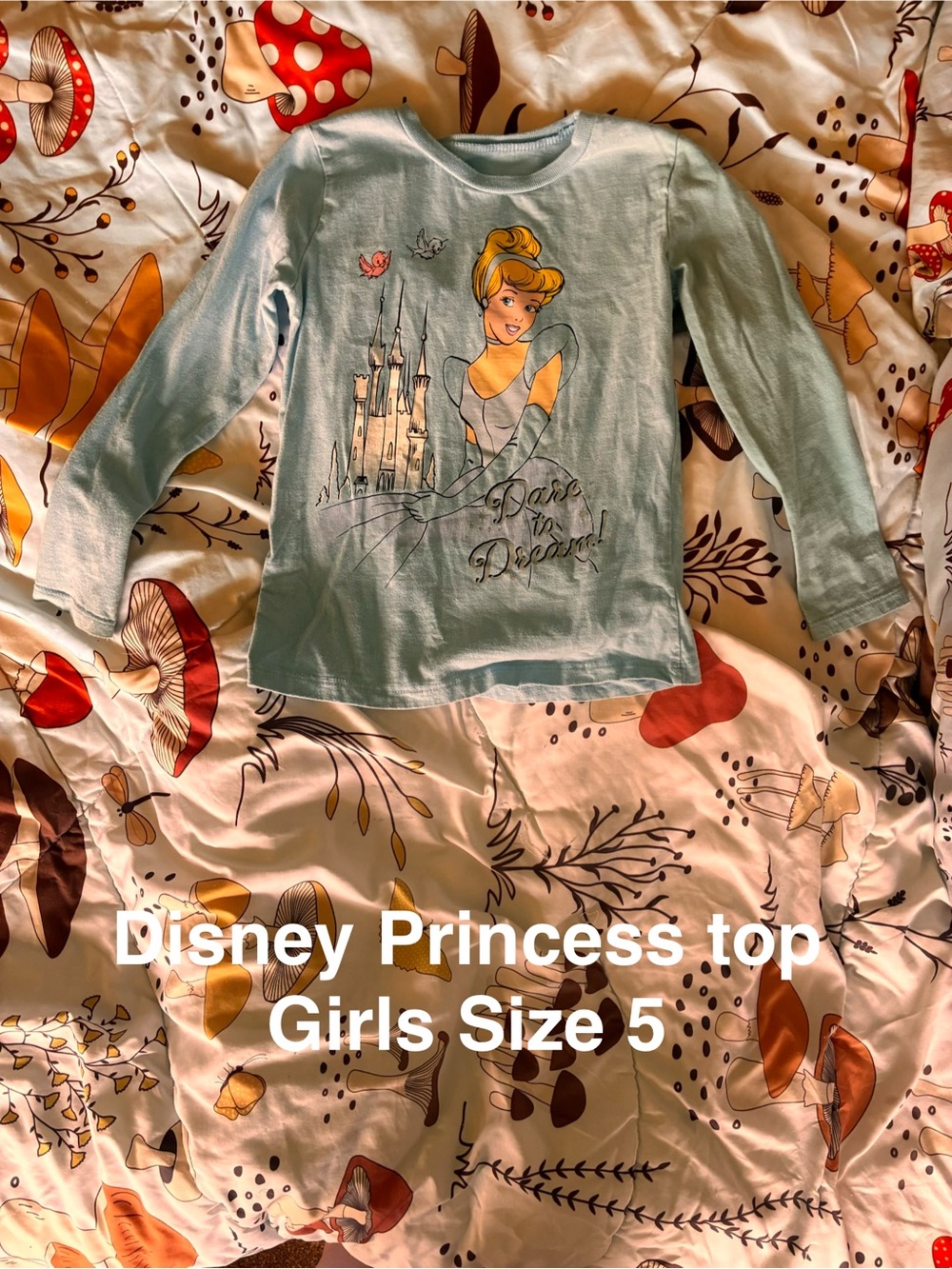 Disney Light Blue Cinderella Long-Sleeve Tee